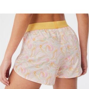 Outdoor Voices Yellow and Cream Shorts